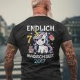 Endlich 7 Magisch Seit 2017 T-Shirt mit Rückendruck Geschenke für alte Männer