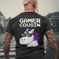 Gamer Cousin Einhorn Pixel Geschenk Multiplayer Nerd Geek T-Shirt mit Rückendruck Geschenke für alte Männer