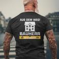 Hausbauer Richtfest Geschenk Bauherr Im Einatz T-Shirt mit Rückendruck Geschenke für alte Männer