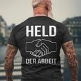 Held Der Arbeit Ddr Osten Saxony Ossi T-Shirt mit Rückendruck Geschenke für alte Männer