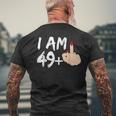 Ich Bin 49 Plus 1 Mittelfinger Zum 50 Geburtstag T-Shirt mit Rückendruck Geschenke für alte Männer