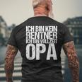 Ich Bin Kein Rentner Ich Bin Vollzeit Opa T-Shirt mit Rückendruck Geschenke für alte Männer