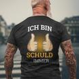 Ich Bin Schuld Immer Sarkasmus Mitarbeiter Tollpatsch German Language T-Shirt mit Rückendruck Geschenke für alte Männer