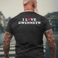 Ich Liebe Gwenneth Passender Freund Gwenneth Name T-Shirt mit Rückendruck Geschenke für alte Männer