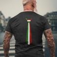 Italy Flag Fake Tie For Italian Fans T-Shirt mit Rückendruck Geschenke für alte Männer