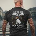 Jack Russell Glitter Dog Holder Dog T-Shirt mit Rückendruck Geschenke für alte Männer