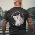 Katzen Anmutige Begleiter Nehmen Sie Es Einfach T-Shirt mit Rückendruck Geschenke für alte Männer