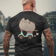 Katzen-Scooter Kurzärmliges Herren-T-Kurzärmliges Herren-T-Shirt, Unisex Lustiges Motiv für Herren und Damen Geschenke für alte Männer