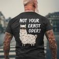 Lama Alpaka Nicht Dein Ernst Denglisch Not Your Ernst T-Shirt mit Rückendruck Geschenke für alte Männer