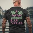 Las Vegas Flamingo Palmenmotiv Kurzärmliges Herren-T-Kurzärmliges Herren-T-Shirt, Trendiges Sommeroutfit Geschenke für alte Männer