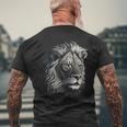 Lion Animal Lion T-Shirt mit Rückendruck Geschenke für alte Männer