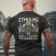 Lustige Wahlen 2024 Cthulhu Für Präsident T-Shirt mit Rückendruck Geschenke für alte Männer
