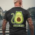 Lustiges Avocato-Katzen Kurzärmliges Herren-T-Kurzärmliges Herren-T-Shirt, Geschenkidee für Katzenliebhaber Geschenke für alte Männer