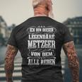 Metzger Legend Butcher Master T-Shirt mit Rückendruck Geschenke für alte Männer