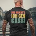 Mir Reicht's Ich Geh Gassi T-Shirt mit Rückendruck Geschenke für alte Männer
