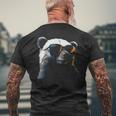 Polar Bear Sunglasses Glasses Polar Bear Animal Bear T-Shirt mit Rückendruck Geschenke für alte Männer