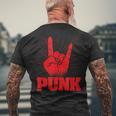 Punk Mohawk Punk Rocker Punker Black T-Shirt mit Rückendruck Geschenke für alte Männer