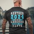 Rentner 2024 Eine Legende Geht In Rente German T-Shirt mit Rückendruck Geschenke für alte Männer