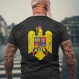 Romania Romania Romanian Eagle T-Shirt mit Rückendruck Geschenke für alte Männer