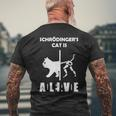 Schrödingers Cat Dead And Alive Physics Nerd T-Shirt mit Rückendruck Geschenke für alte Männer