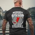 Unterschätze Nie Einen Alten Mann Handball T-Shirt mit Rückendruck Geschenke für alte Männer
