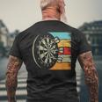 Vintage Darts Sport Darts Tournament Dart T-Shirt mit Rückendruck Geschenke für alte Männer