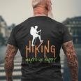 Vintage Hiking Mountain Adventure Aufkleber Für Abenteuer Liebe T-Shirt mit Rückendruck Geschenke für alte Männer