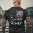 Wombat Costume Children's Clothing In Mir Steckt Ein Wombat T-Shirt mit Rückendruck Geschenke für alte Männer