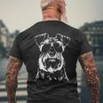Zwergschnauzer Cool Dog Dog T-Shirt mit Rückendruck Geschenke für alte Männer