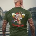 Betrunkener Weihnachtsmann Mit Rudolf Dem Rentier Xmas T-Shirt mit Rückendruck Geschenke für alte Männer