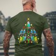 Budgie Christmas Tree Bird Christmas T-Shirt mit Rückendruck Geschenke für alte Männer