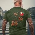 Dachshund Christmas Black T-Shirt mit Rückendruck Geschenke für alte Männer