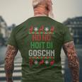 Weihnachten Ho Hoit Die Goschn Ugly Christmas Lustig T-Shirt mit Rückendruck Geschenke für alte Männer