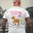 Children's Ich Bin Schon 2 Pferd Zwei Jahre Pony 2 Geburtstag T-Shirt mit Rückendruck Geschenke für alte Männer