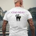 Ciao Miau X Cat Cats Cat Lovers Humour Fun T-Shirt mit Rückendruck Geschenke für alte Männer