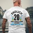 Endlich 20 Kurzärmliges Herren-T-Kurzärmliges Herren-T-Shirt, Humorvolles Design über Eltern Wohnen Noch Geschenke für alte Männer