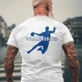 Gummersbach Handball Team Club Fan Nrw Blue Gray T-Shirt mit Rückendruck Geschenke für alte Männer