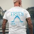 Ich Habe Meinen Ersten Zahn Verloren German Blue T-Shirt mit Rückendruck Geschenke für alte Männer