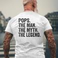 Pops Der Mann Der Mythos Die Legende Papaatertag T-Shirt mit Rückendruck Geschenke für alte Männer