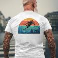 Retro Underwater Scuba Diving Water Rat Diving T-Shirt mit Rückendruck Geschenke für alte Männer