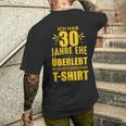 30 Jahreerheiratet Slogan T-Shirt mit Rückendruck Geschenke für Ihn