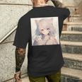 Anime- Und Katzenliebhaber Für Nager Manga Kawaii Graphic Otaku T-Shirt mit Rückendruck Geschenke für Ihn