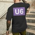 Berlin U-Bahn Line U6 Souvenir T-Shirt mit Rückendruck Geschenke für Ihn