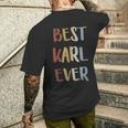 Best Karl Ever Retro Vintage First Name T-Shirt mit Rückendruck Geschenke für Ihn