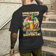 Bin Nur Zum Saufen Da Karne German Language T-Shirt mit Rückendruck Geschenke für Ihn