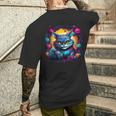 Cheshire Cat Alice In Wonderland Cool Graphic T-Shirt mit Rückendruck Geschenke für Ihn