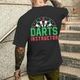 Dartlehrer Hobby-Dartspieler Niedlich T-Shirt mit Rückendruck Geschenke für Ihn