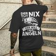 Der Tut Nix Der Will Nur Fischen German Language T-Shirt mit Rückendruck Geschenke für Ihn