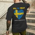 Einladung Um Kaffee Sweden Text German Language T-Shirt mit Rückendruck Geschenke für Ihn