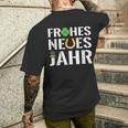 Frohes Neues Jahr Schwarzes Kurzärmliges Herren-T-Kurzärmliges Herren-T-Shirt mit Glückssymbolen Geschenke für Ihn